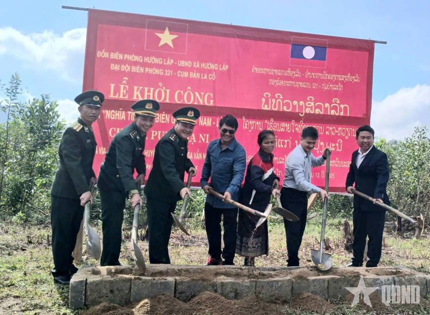 Construction of gratitude work on Vietnam - Laos border begins